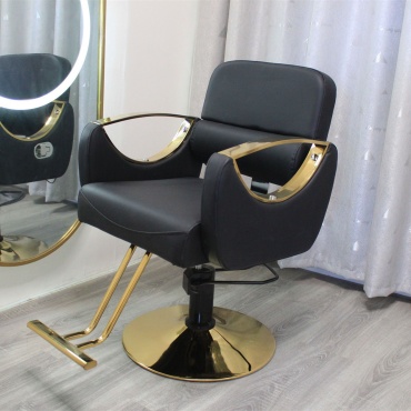 NAIL PRO кресло черный, золотистый 50х52 см
