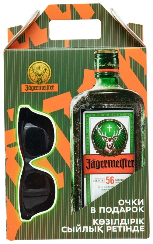 Подарочный набор Jagermeister ликер 35% 700 мл, очки