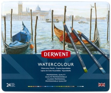 Набор акварельных карандашей Derwent Watercolour 24цв в метал.упак