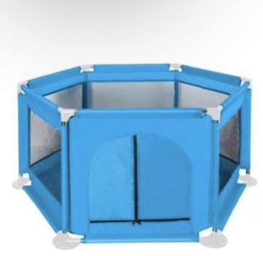 Игровой манеж BOBO kids 130x130x113 см, голубой