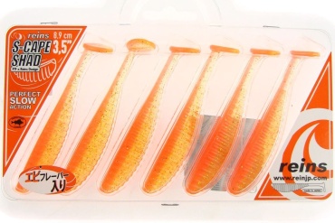 Силикон Reins S-Cape Shad 3.5" B29 Orange Gold