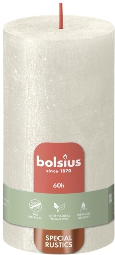 Декоративная свеча Bolsius Ивори металлик 103667647105 13 см, 1 шт
