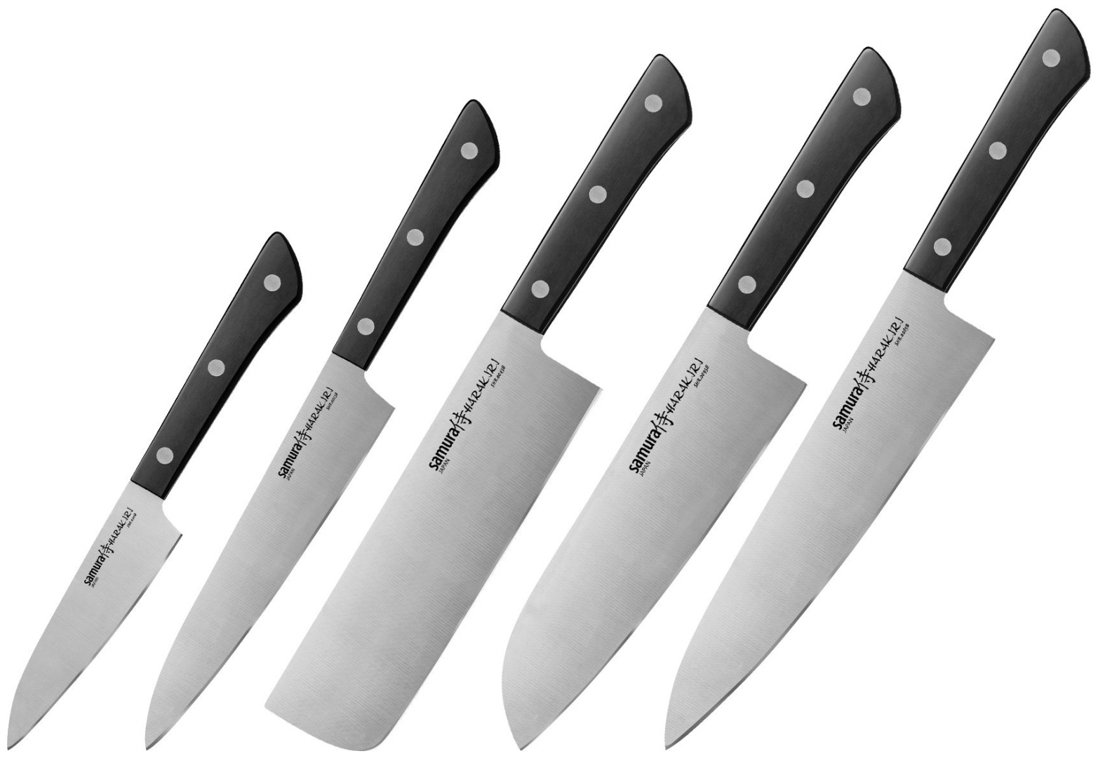 Набор ножей Samura SHR-0250B/K, лезвие: сталь 5 шт