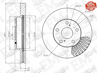 Диски HOSU передние HSDB0171
