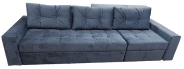 Диван прямой Elegante sofa Mega plus 340, 340х100 см, обивка ткань, серый