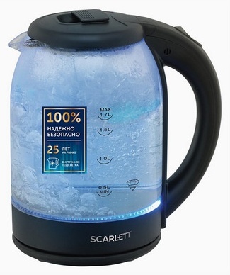 Купить Электрочайник Scarlett SC-EK27G90 черный в Алматы – Магазин на ...