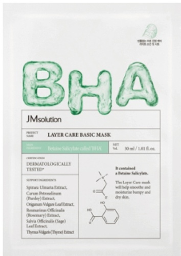 Маска для лица JMsolution тканевая BHA 1 шт