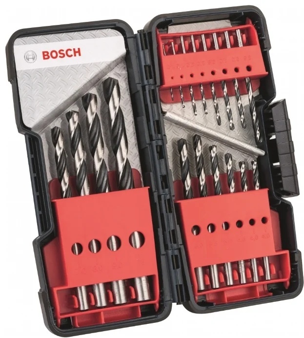Сверло Bosch по металлу HSS PointTeQ TBox, набор из 18 шт.