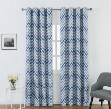 Портьеры Home Textile 400x275 см 2 шт, лен, голубой