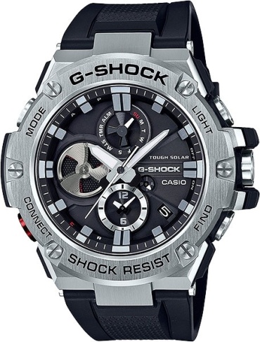 Кварцевые CASIO G-Shock GST-B100-1A пластик, сталь