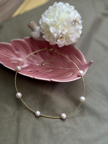 Чокер ACCESSORIZE длина 40 см бижутерный сплав, жемчуг, ювелирный сплав жемчуг