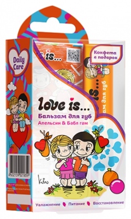 Love is бальзам Апельсин & Бабл гам 4.2 г