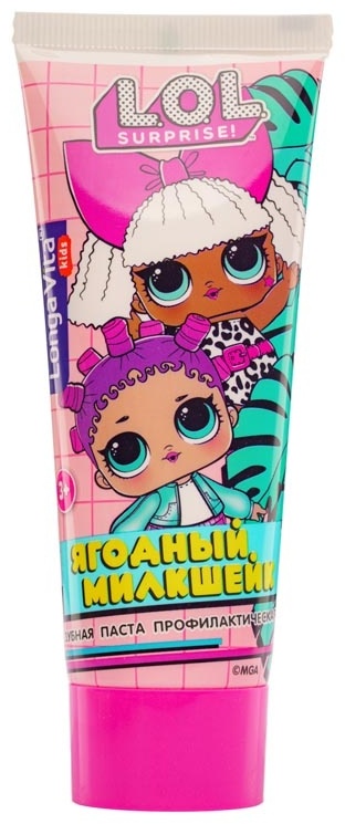 Longa Vita зубная паста LOL Ягодный милкшейк 75 г