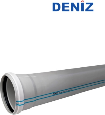 Труба водопроводная Deniz ПВХ L 3 м х D 50 мм PN 6