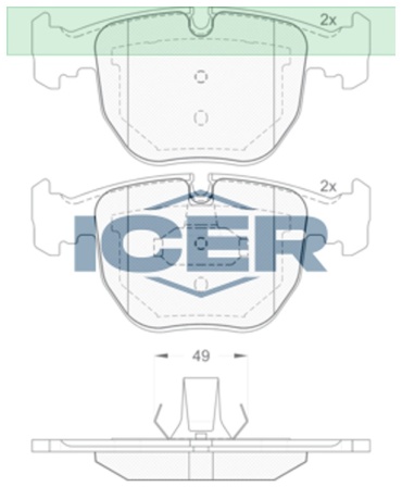 Колодки ICER передние 181530 4 шт