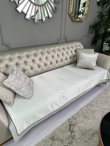 LORING HOME накидка для дивана Loring home синий, золотистый, серый 3 м
