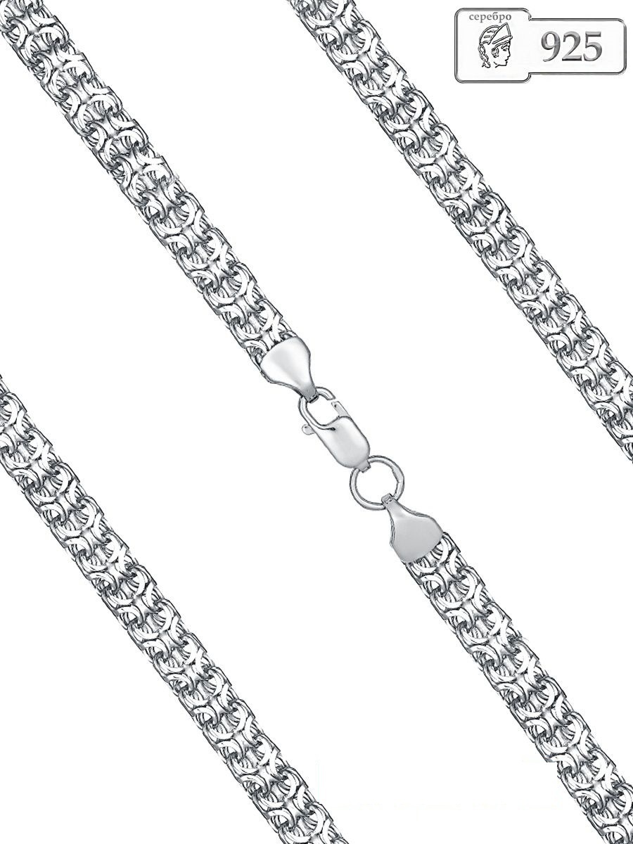Lucente Silver XO-Ц-Рам-090о_50 длина 50 см, вес 56.615 г серебро, плетение бисмарк