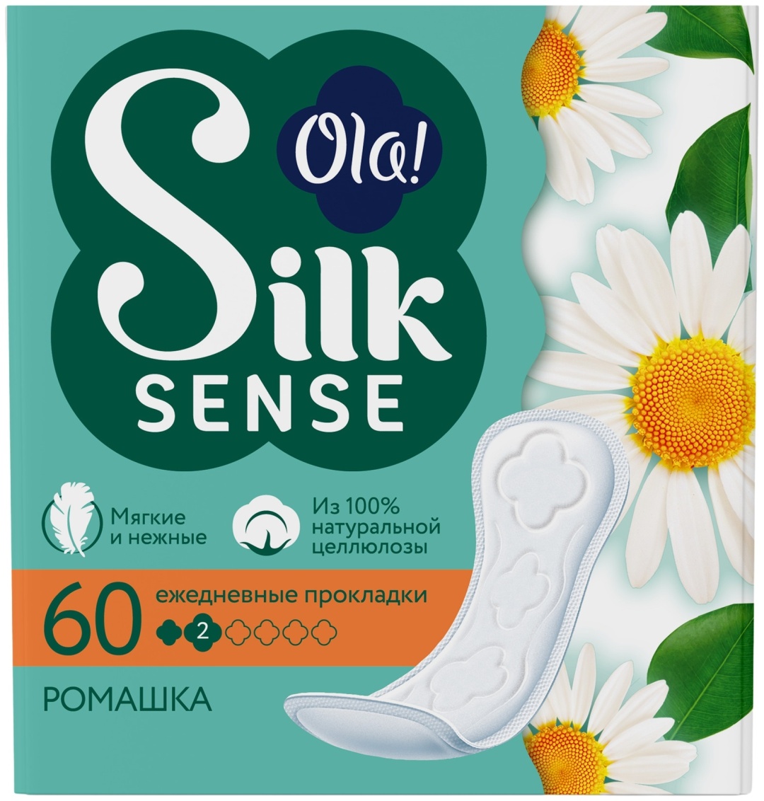Ola прокладки ежедневные Silk Sense Ромашка 60 шт