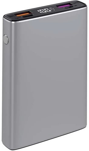 Внешний аккумулятор TFN Steel Mini LCD PD 10000 мАч серый