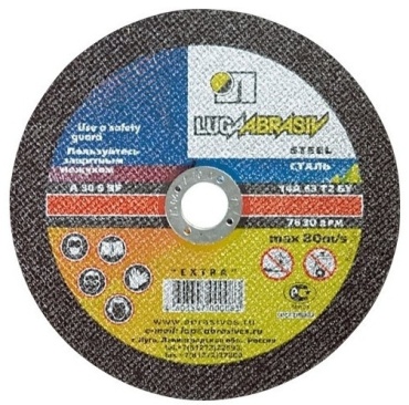 Диск отрезной абразивный 150x22.2х1.6 мм, LUGAABRASIV 73658
