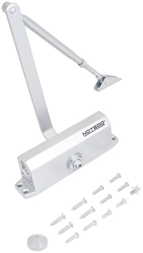 Дверной доводчик NOTEDO DC-120-I SILVER, для дверей до 120 кг