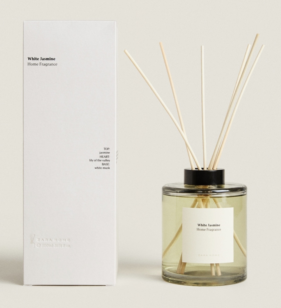 Диффузор с палочками Zara Home жасмин, ландыш и белый мускус. 500 мл