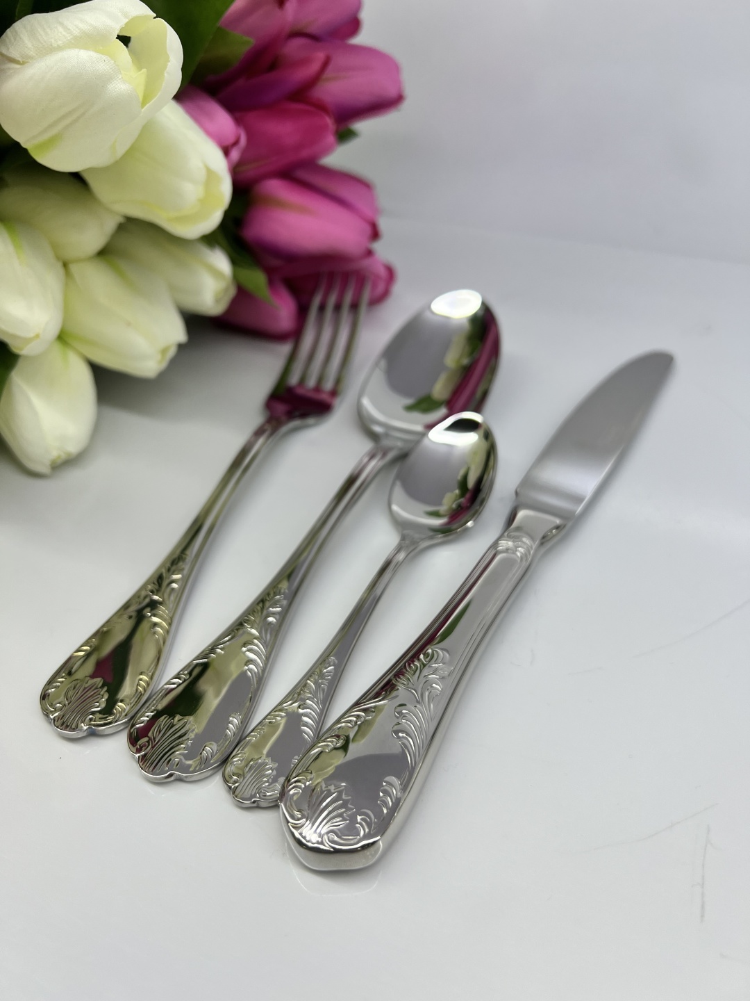 Набор столовых приборов Elamina 96 шт, серебристый Royal silver