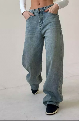 Джинсы широкие и расклешенные Fashion мультиколор
