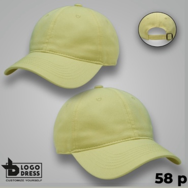 Бейсболка LogoDress размер 57, 58, 59, желтый