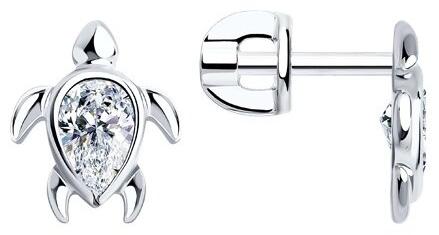 Серьги SOKOLOV 94025721 вес 1.51 г серебро, фианит