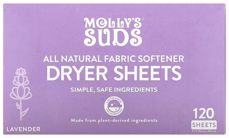 Mollys Suds салфетки-кондиционер для сушильной машины Lavender 120 шт