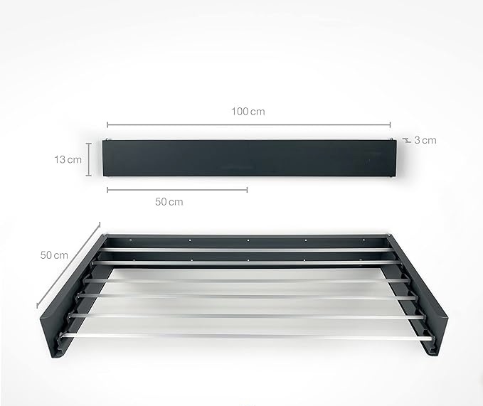 Сушилка настенная 50x100x13 см, кол-во уровней: 6, металл