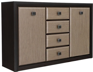 Комод КОМ2D4S, 150x40x94 см, коричневый