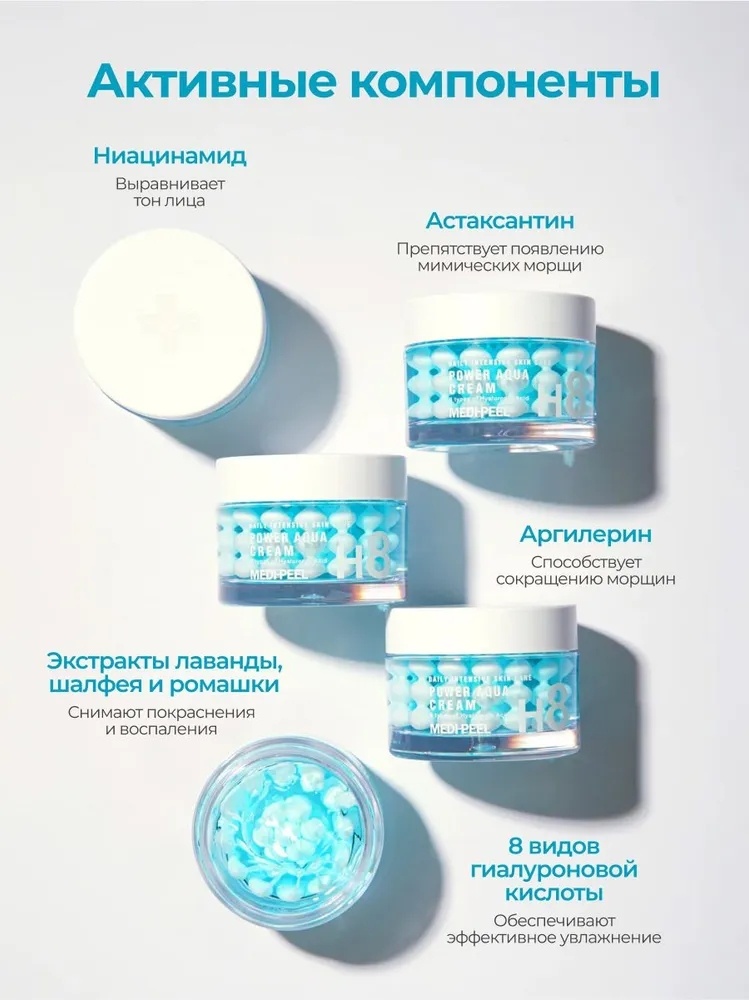MEDI-PEEL крем Power Aqua H8 Hyaluronic Acid для лица 50 г, фото 5