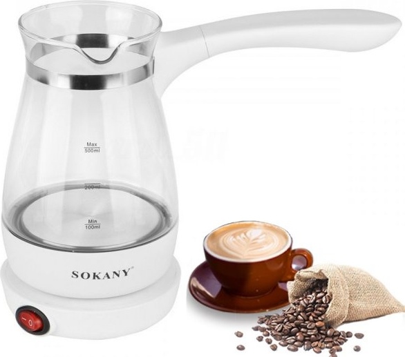 Кофейник SOKANY кофеварка YLW-607, прозрачный