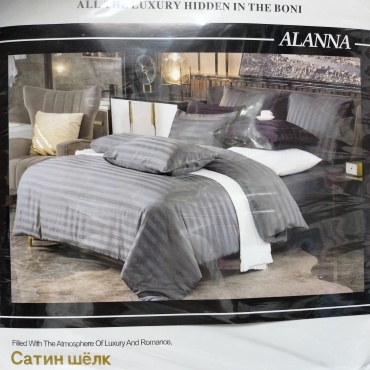 Комплект Alanna семейный страйп-сатин, : 50x70 см, 70x70 см