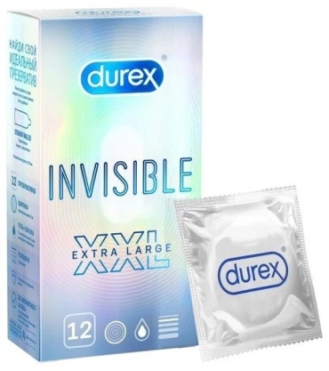 Презервативы Durex Invisible Extra Large 12 шт