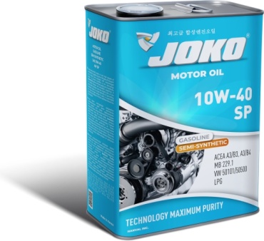 Полусинтетическое JOKO Gasoline SP 10W-40 4 л