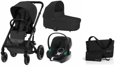 Коляска универсальная 3 в 1 Cybex Balios S Lux Moon Black, черный