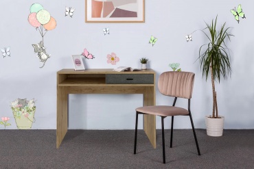 BRW Брест Грэйс, 00051470 парта, 120x56x78 см, коричневый, графит