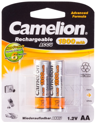 Аккумулятор AA Camelion Rechargeable Ni-MH NH-AA1800BP2 2 шт