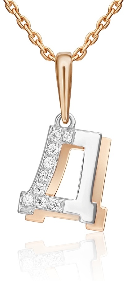 Подвеска PLATINA 03-3418-Д-401-1111 вес 0.94 г золото, фианит