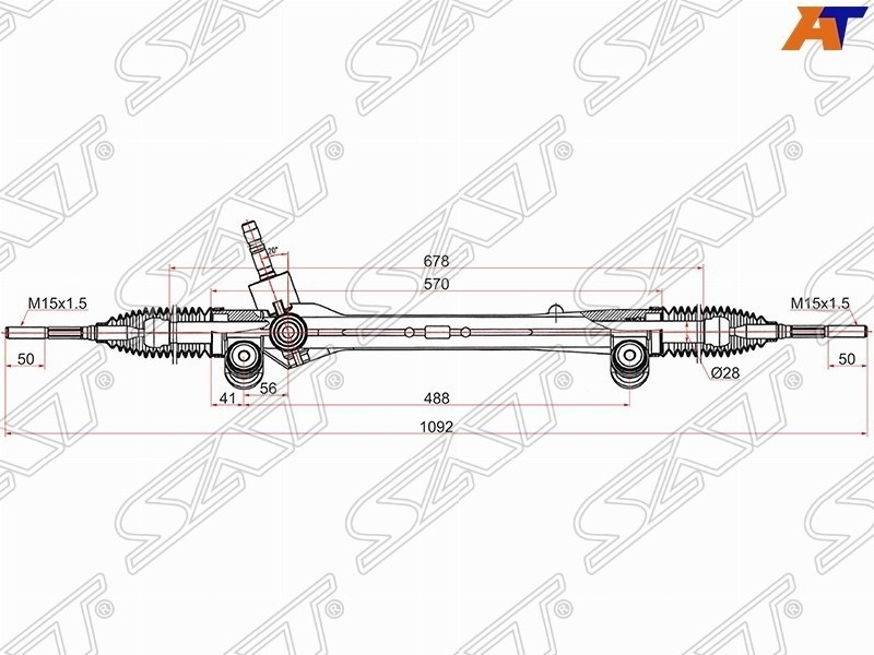 Рулевая рейка SAT электрическая ST4551033011 левый руль