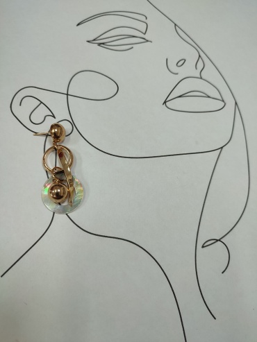 Серьги Fashion Jewelry бижутерный сплав, перламутр