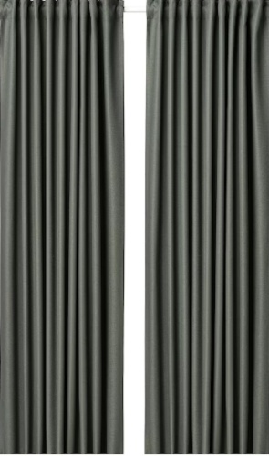 Комплект KOMPANON 200x290 см 2 шт, блэкаут, серый
