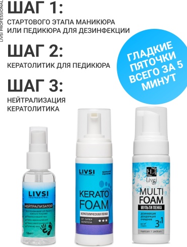 Livsi для гладких пяток набор для тела для женщин
