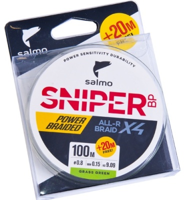Salmo Sniper BP All R Braid х4 0.11 мм зеленый