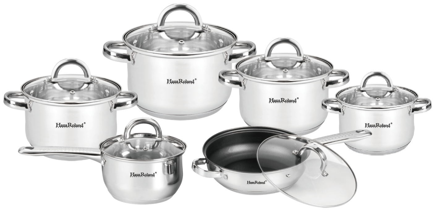 House Roland Pots Купить Haus Roland набор посуды A-101A сталь 12 в 1 в Алматы – Магазин ...