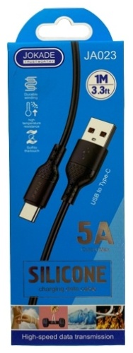 Кабель JOKADE USB 2.0 (M), USB TypeC (M), 1 м, JA023 черный