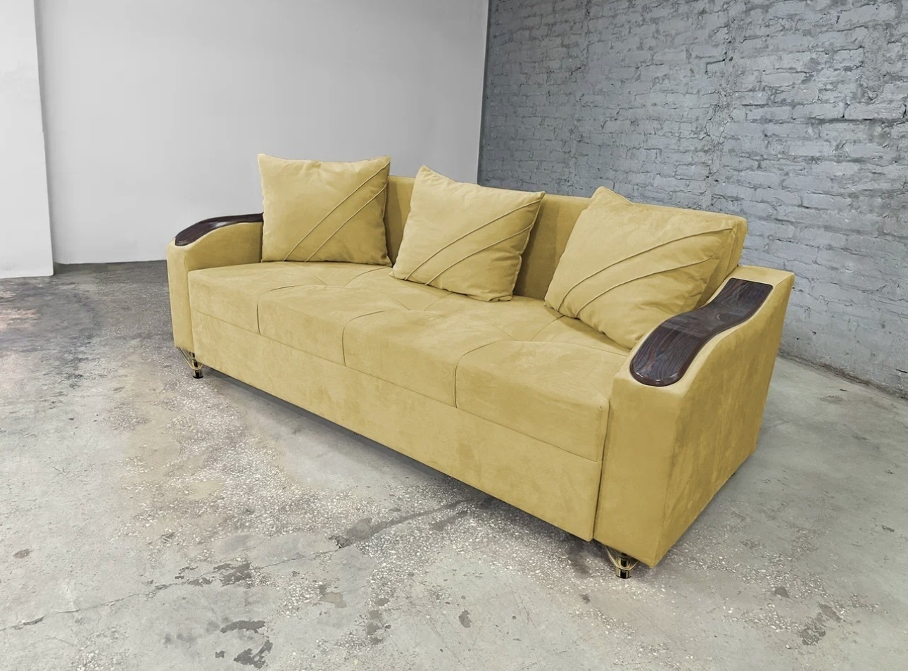 Купить Pro salon KZ диван прямой Comfort, обивка вельвет, 70х210х70 см ...